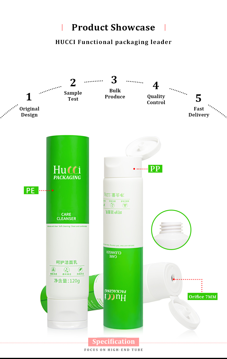 Facial cleanser tube