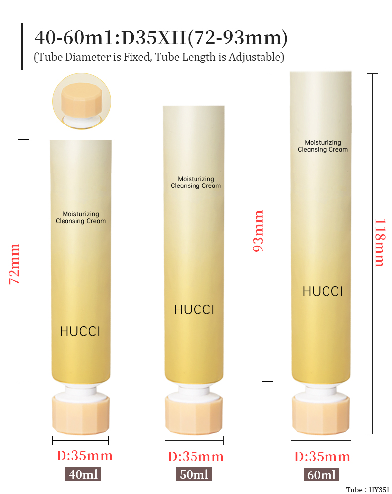 Facial cleanser tube