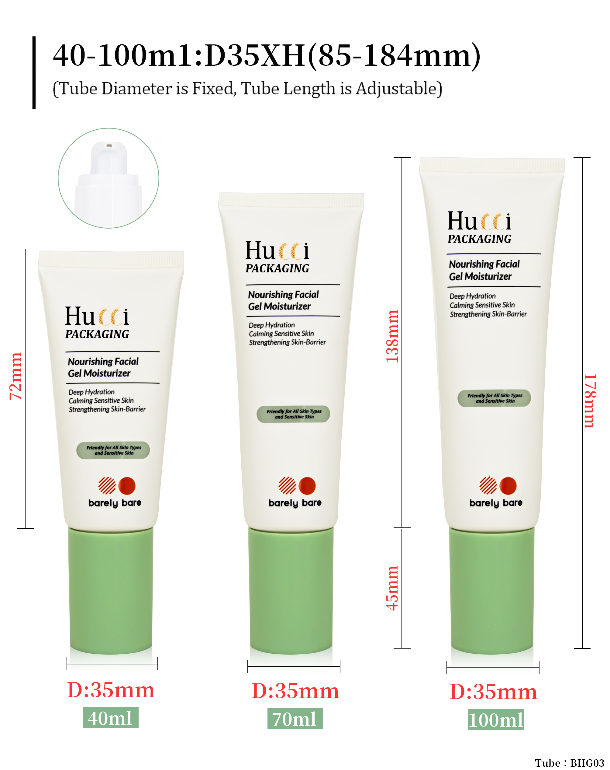 Face cream tube