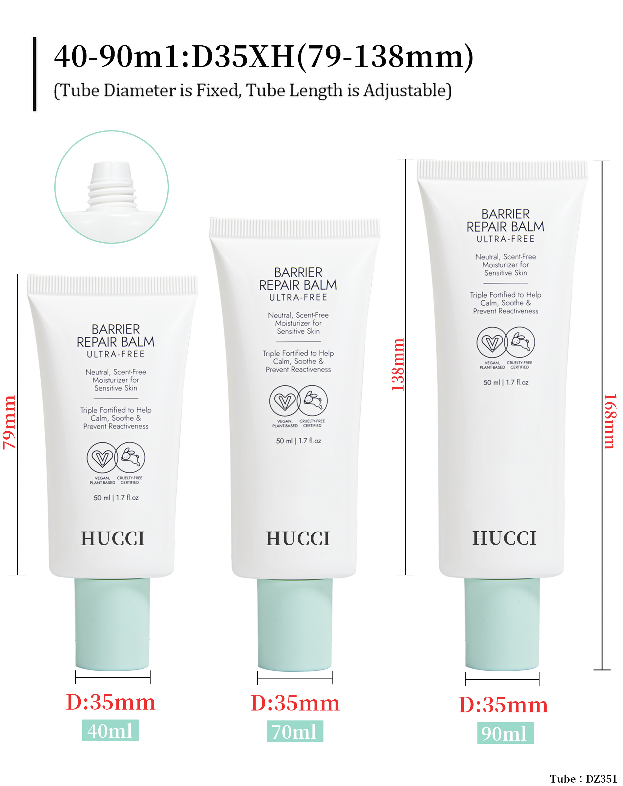 Facial cleanser tube