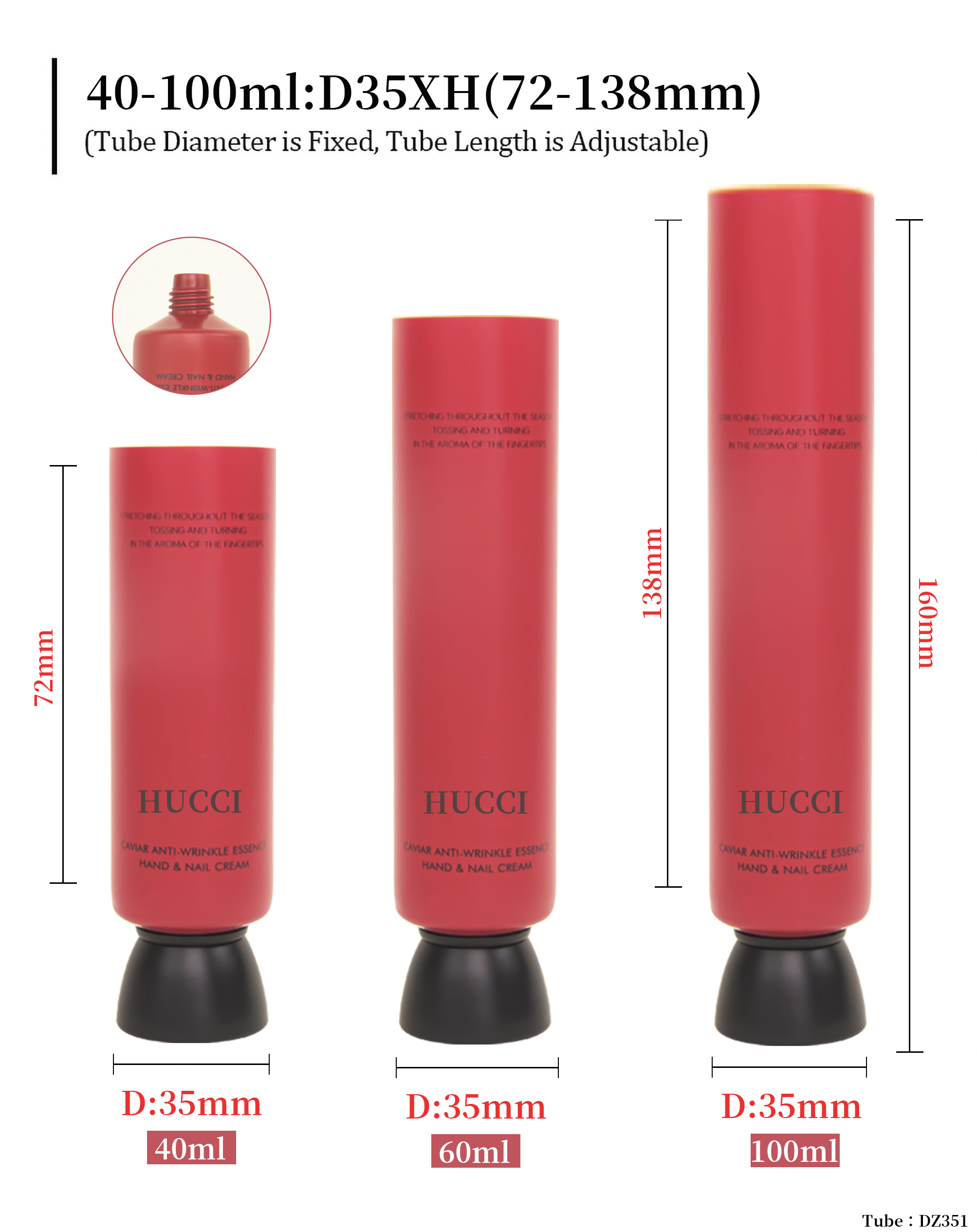 Face cream tube