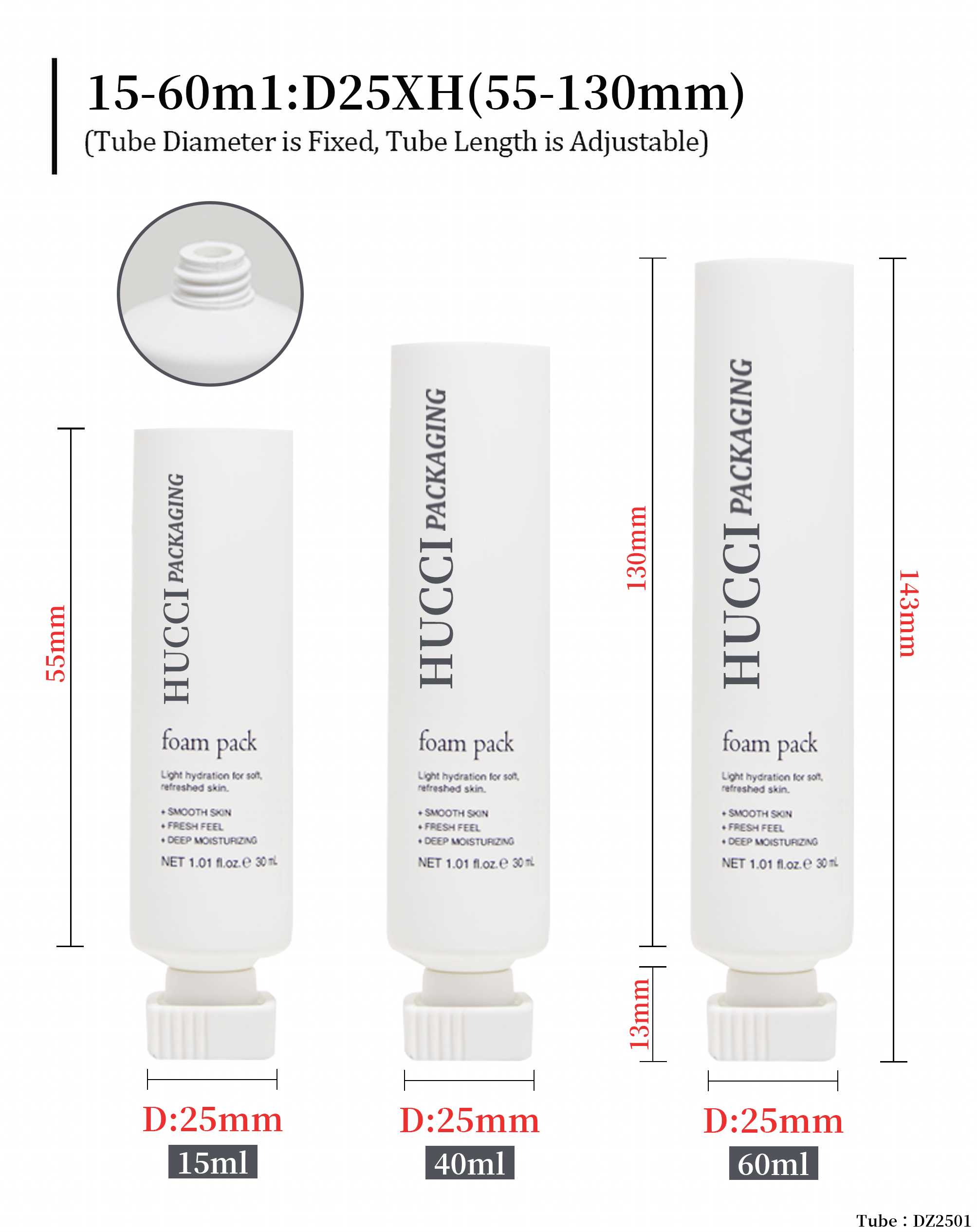Face cream tube