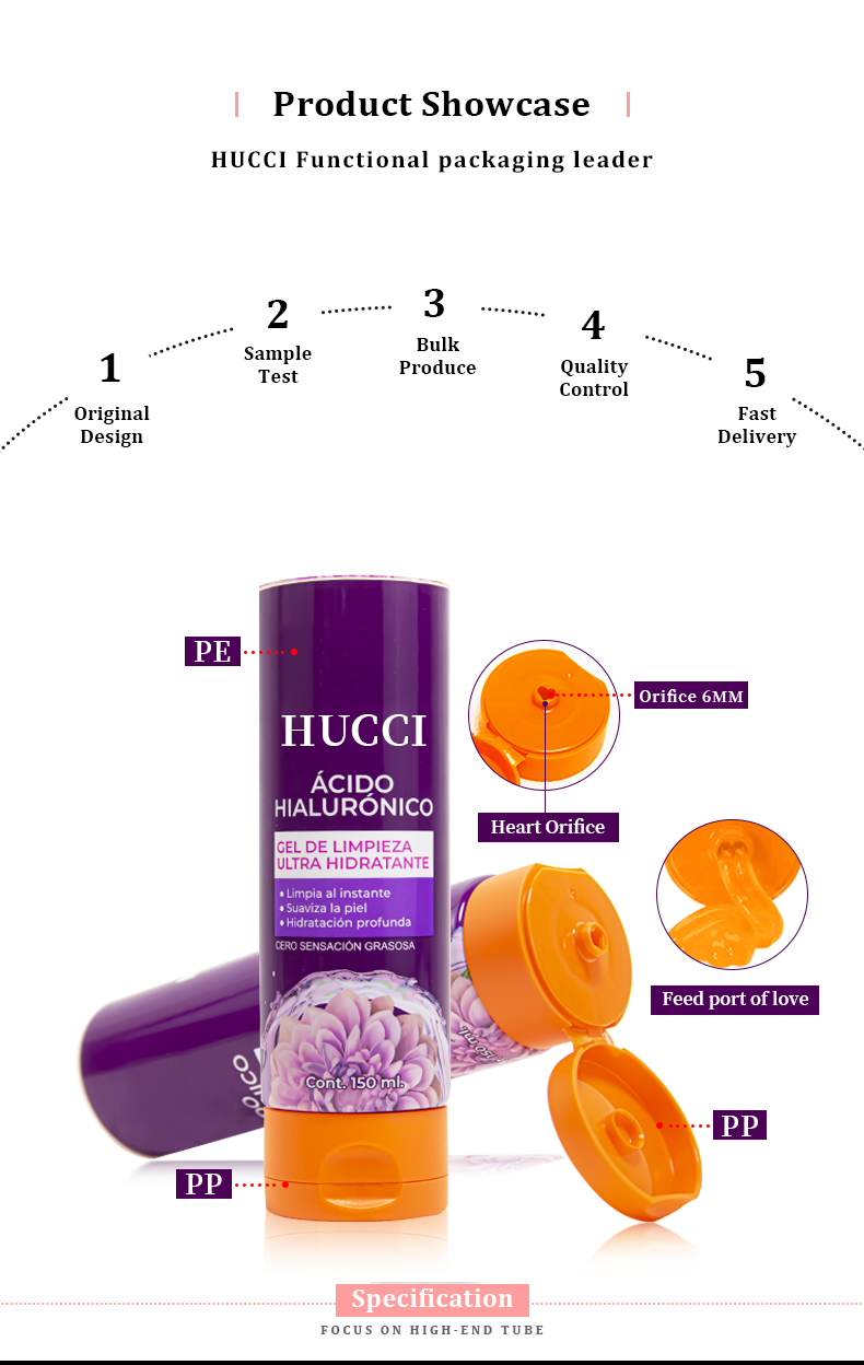 Facial cleanser tube