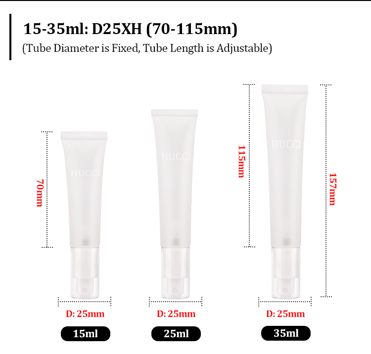 30ml cosmetic pump tube
