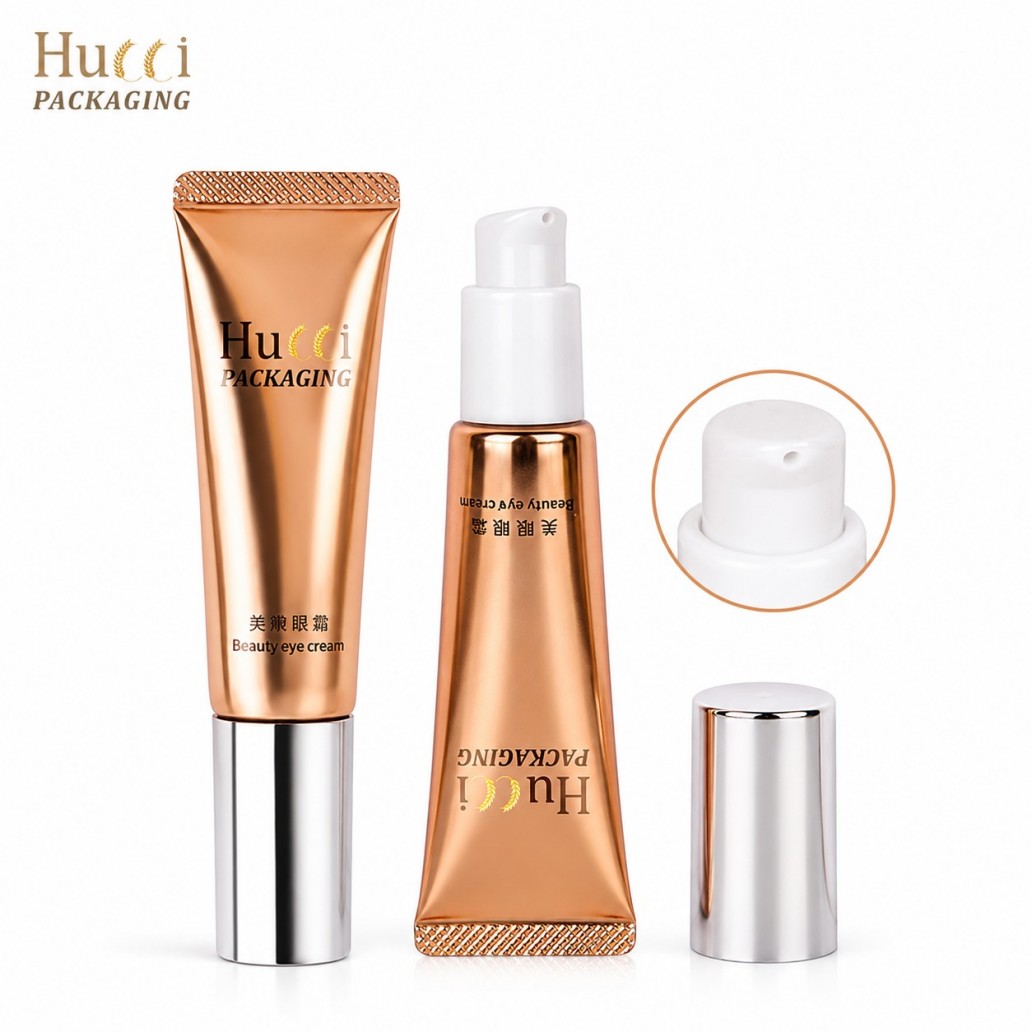 Multi-purpose metallic ABL squeeze tube for eye cream foundation sunscreen moisturizer cosmetic packaging