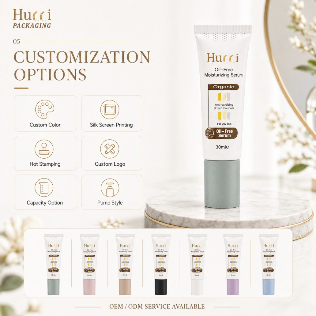 Customization options white PE airless serum squeeze tube multi colors logo printing OEM cosmetic packaging Customization options white PE airless serum squeeze tube multi colors logo printing OEM cosmetic packaging