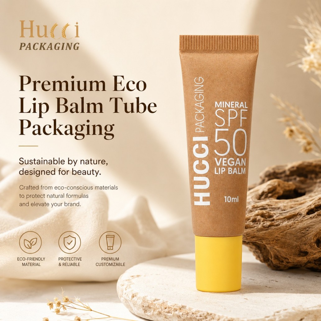 Premium eco kraft paper lip balm squeeze tube D19, sustainable cosmetic packaging for lip balm private label Premium eco kraft paper lip balm squeeze tube D19, sustainable cosmetic packaging for lip balm private label