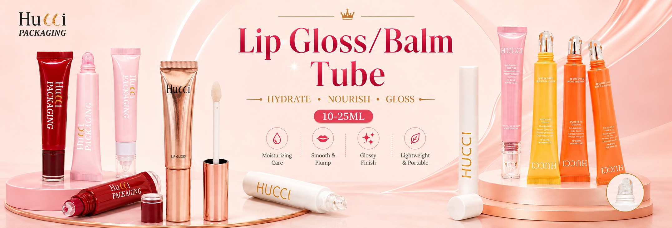 Lip Gloss & Balm Tubes | 10-25ml Lip Care Packaging