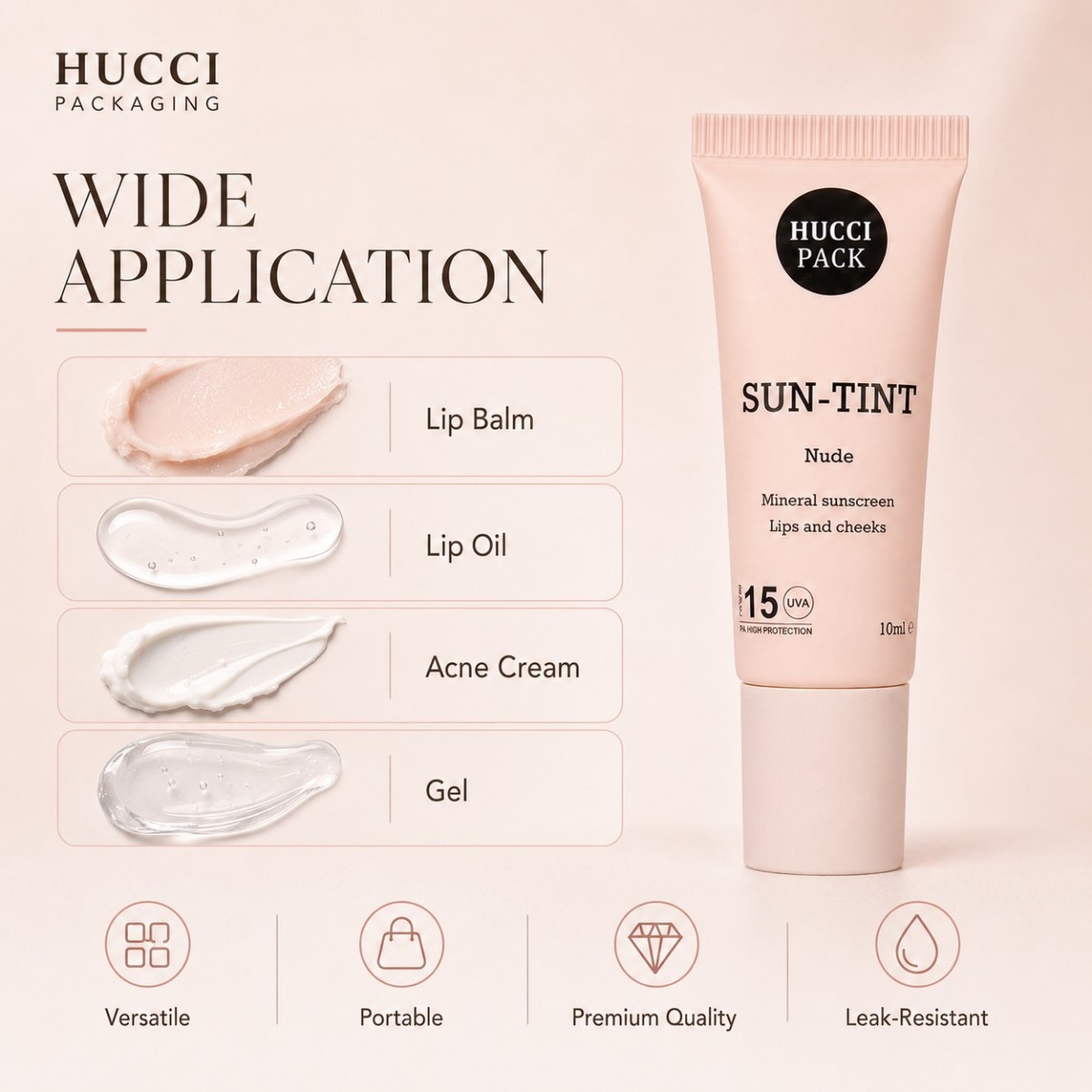 Multi‑purpose plastic squeeze tube for lip balm lip oil acne cream gel cosmetic packaging}