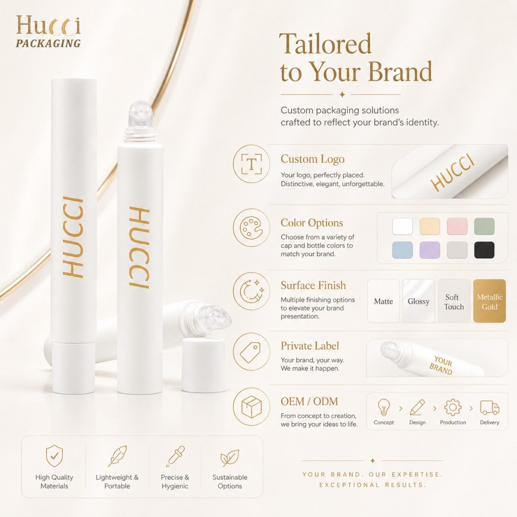 Custom private label PE roller squeeze tube custom logo color finish cosmetic packaging for beauty brand