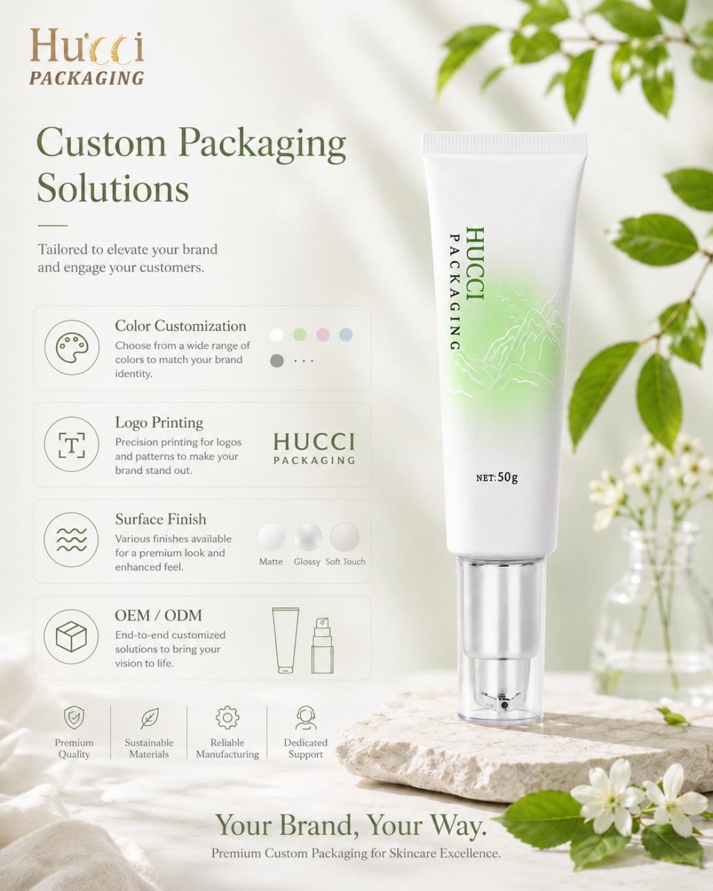 Custom airless pump PBL squeeze tube packaging custom color logo printing surface finish OEM skincare tube Custom airless pump PBL squeeze tube packaging custom color logo printing surface finish OEM skincare tube