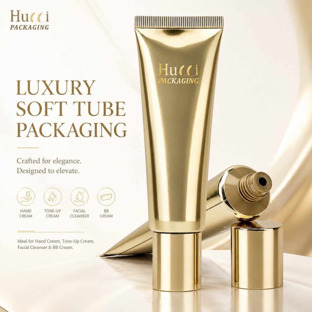Luxury metallic gold ABL soft cosmetic tube for hand cream tone-up cream facial cleanser BB cream packaging Luxury metallic gold ABL soft cosmetic tube for hand cream tone-up cream facial cleanser BB cream packaging