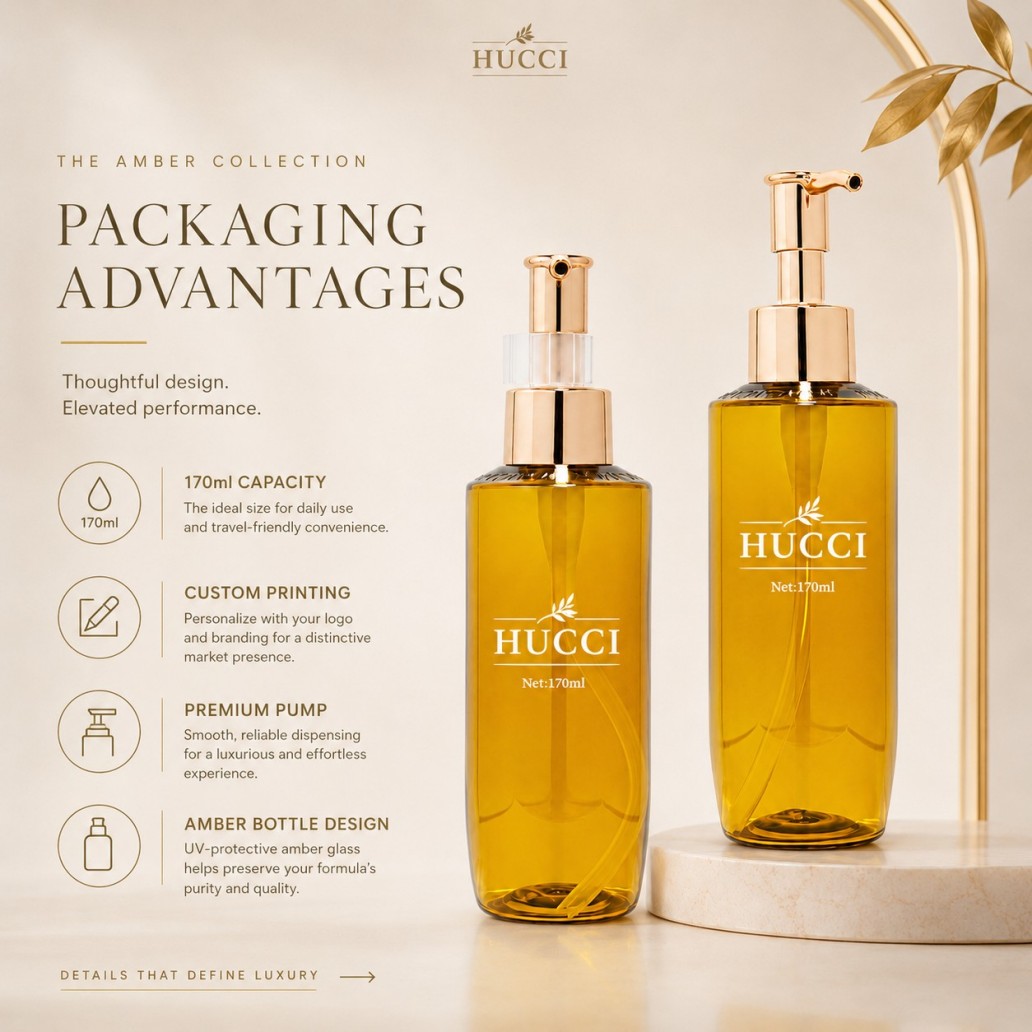 170ml YRL576 amber PET pump bottle packaging advantages custom printing rose gold electroplated pump 170ml YRL576 amber PET pump bottle packaging advantages custom printing rose gold electroplated pump