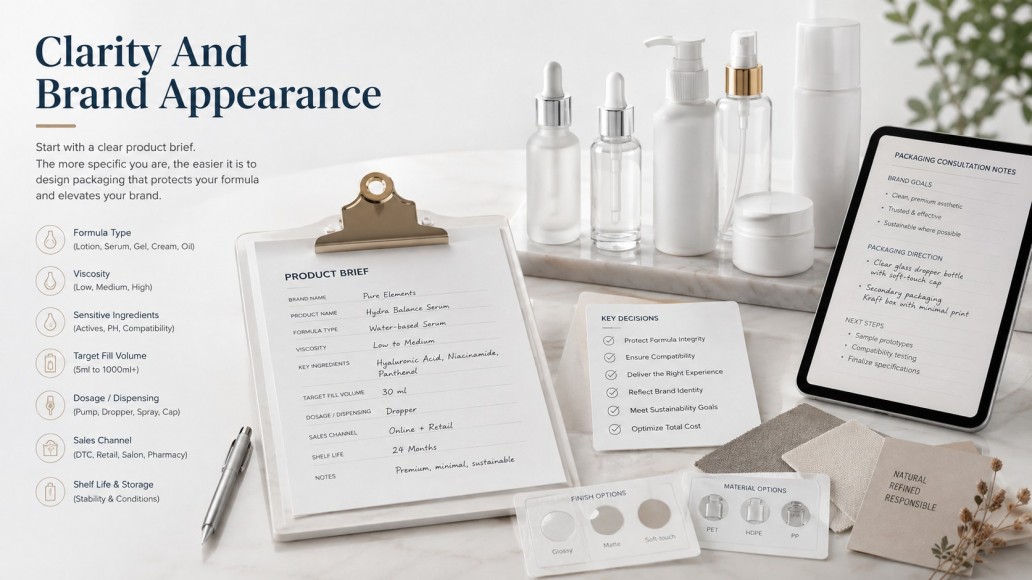 Cosmetic packaging product brief for choosing plastic bottles and brand appearance Cosmetic packaging product brief for choosing plastic bottles and brand appearance