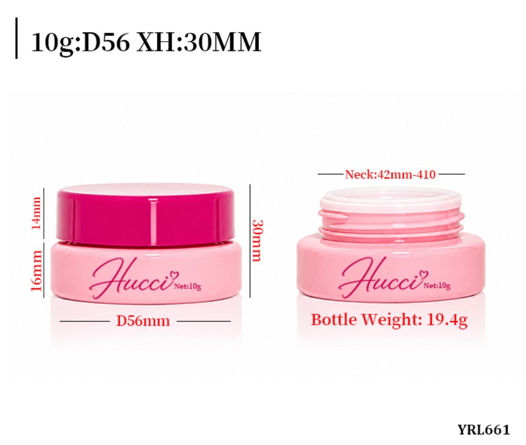 HUCCI YRL661 10g Mini Cosmetic Jar Size Weight Neck Spec Drawing
