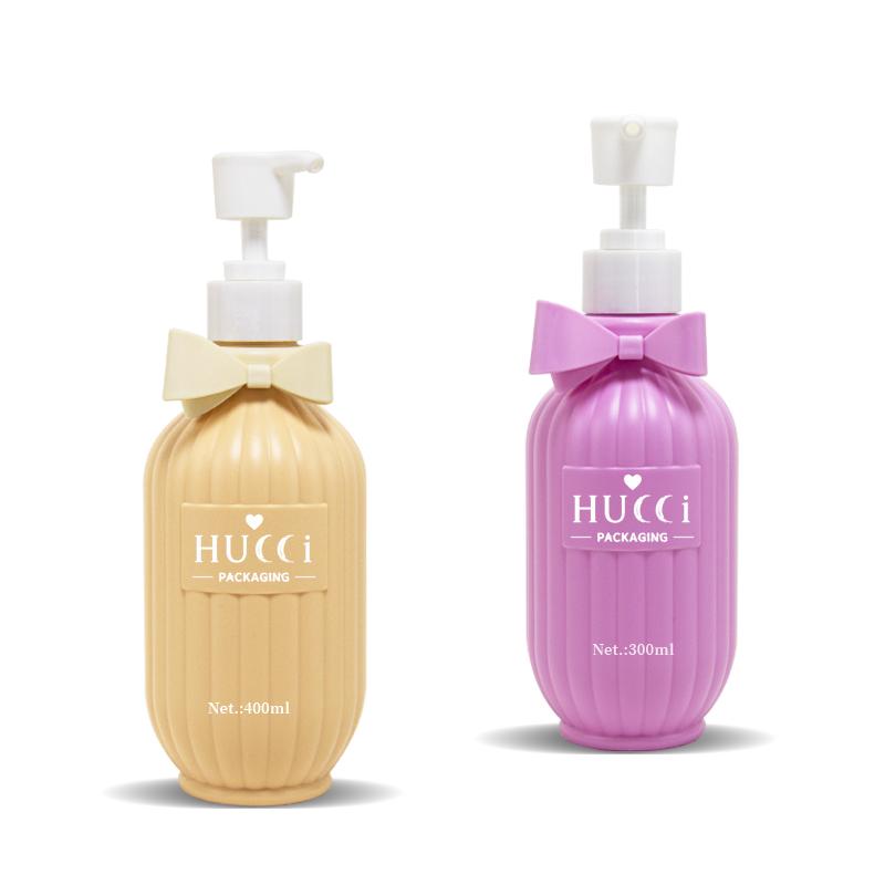 300ml 400ml HDPE Cute Body Lotion Bottle With Lotion Pump