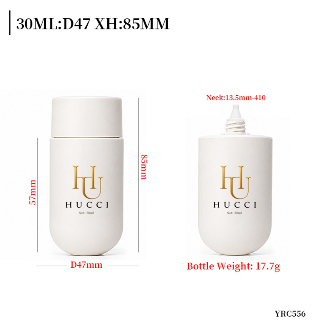 30ml White Matte Mini Cosmetic Bottle Dimensions & Weight YRC556 30ml White Matte Mini Cosmetic Bottle Dimensions & Weight YRC556