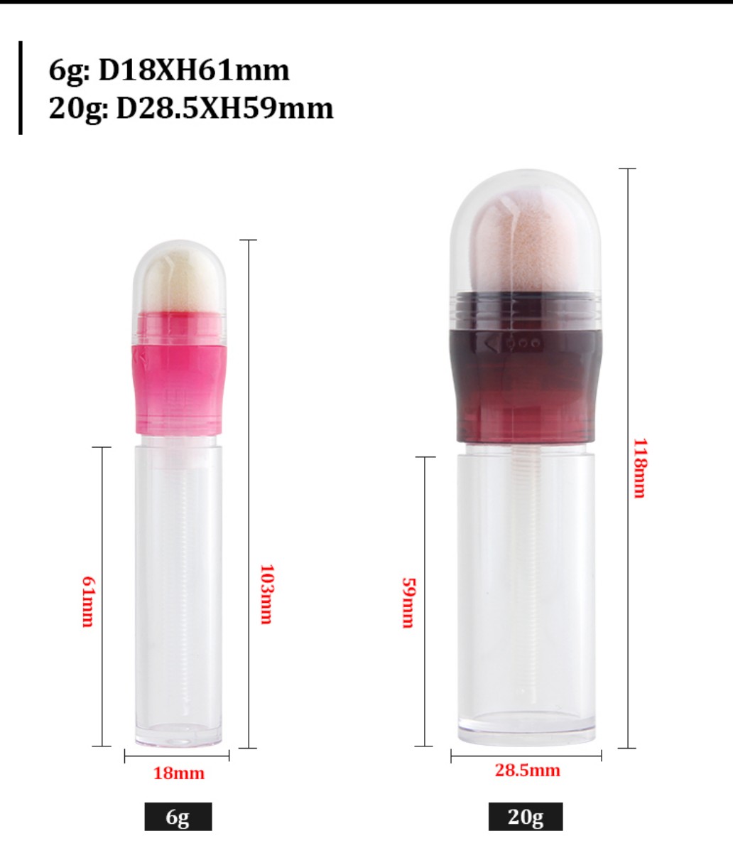 6g 20g Flocking Sponge Concealer Stick Tube Dimensions & Weight Chart 6g 20g Flocking Sponge Concealer Stick Tube Dimensions & Weight Chart