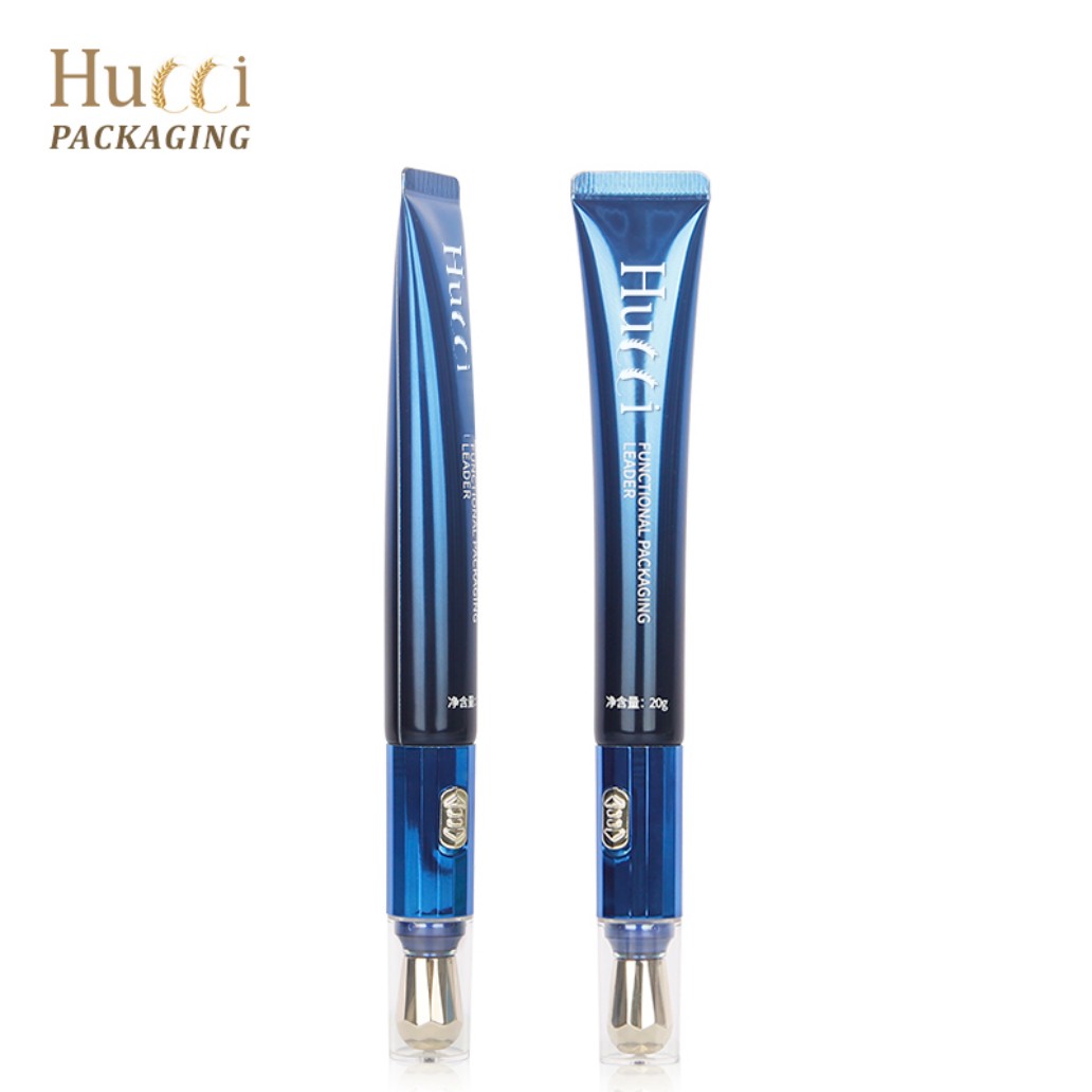 HUCCI Blue Electric Vibration Eye Cream Tube Front Side Dual View Display}