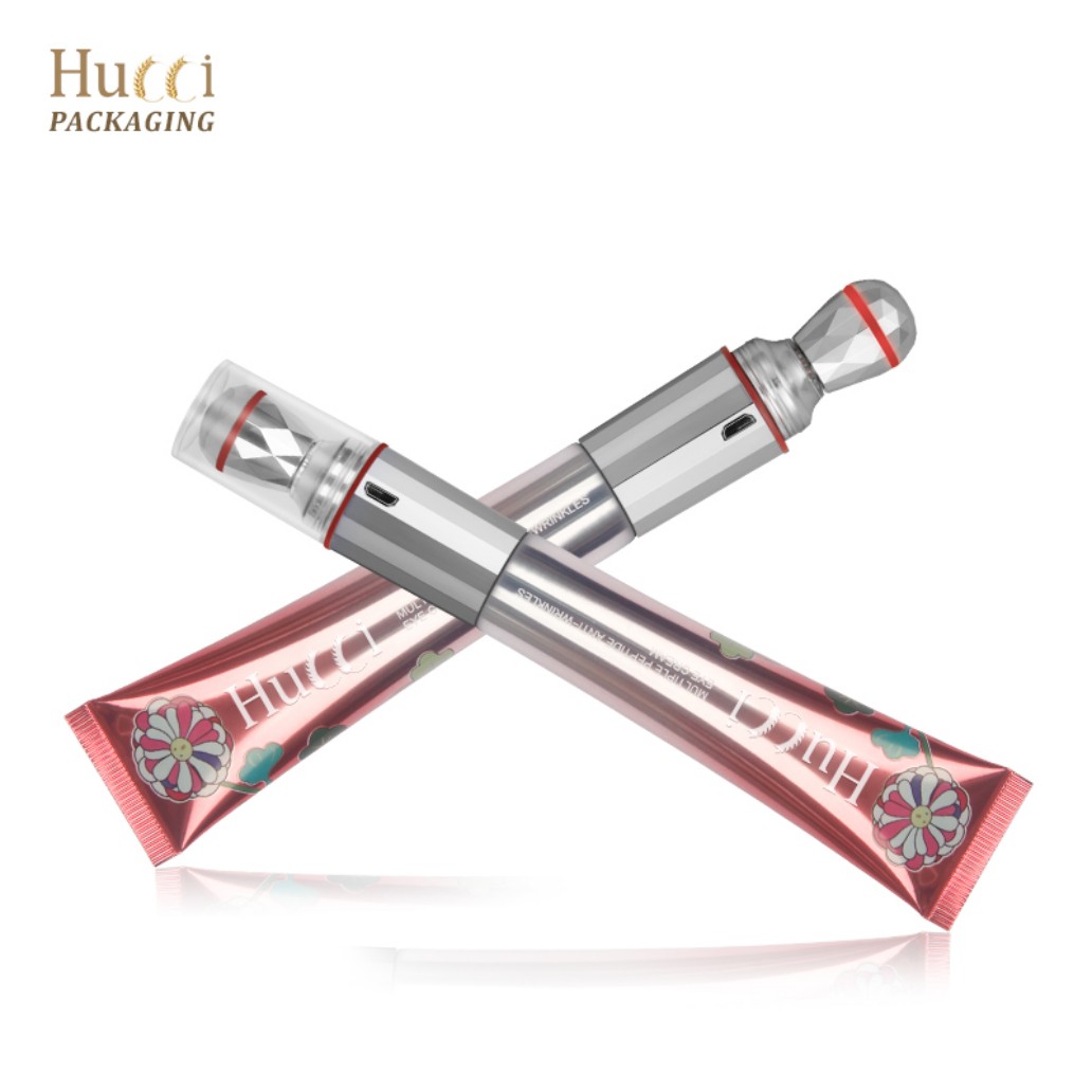 HUCCI Infrared Heating Eye Cream Tubes with Diamond Massage Head Cross Layout}