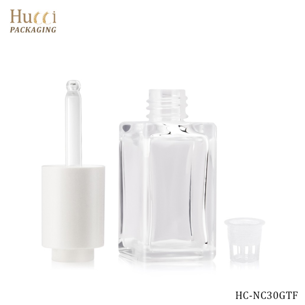 HUCCI 30ml Square PETG Dropper Bottle with Dropper & PP Plug Separated Display}
