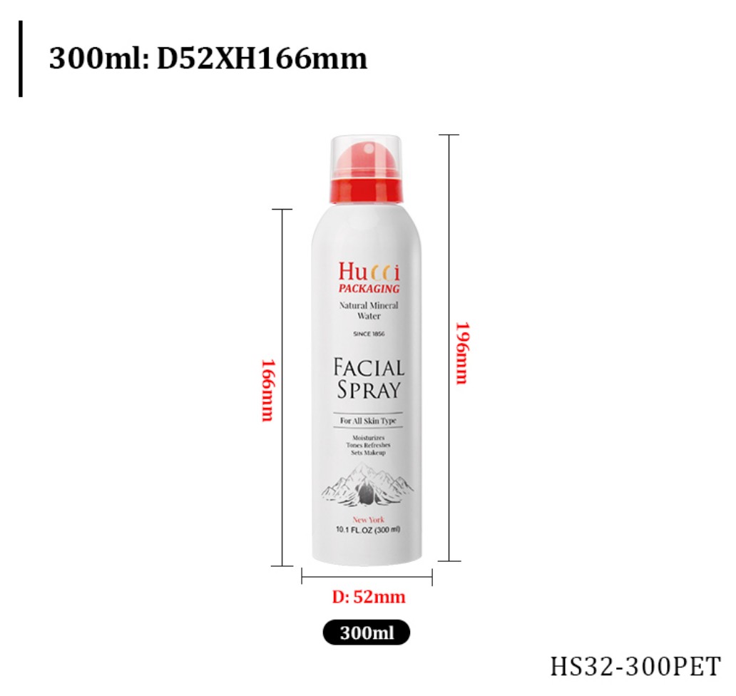 300ml White PET Facial Spray Bottle Dimension Chart (D52xH166mm) for Custom Wholesale Orders. 300ml White PET Facial Spray Bottle Dimension Chart (D52xH166mm) for Custom Wholesale Orders.
