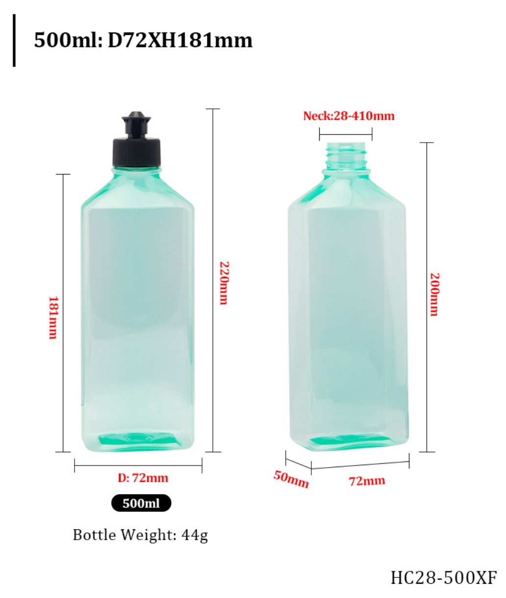 500ml Green PET Bottle Dimension Chart (D72xH181mm, Neck 28-410mm) for Custom Wholesale Orders. 500ml Green PET Bottle Dimension Chart (D72xH181mm, Neck 28-410mm) for Custom Wholesale Orders.