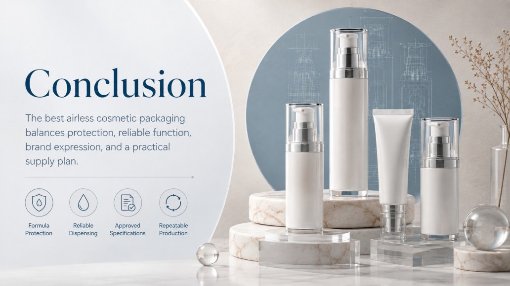 Premium airless cosmetic packaging balancing formula protection, reliable dispensing and repeatable production Premium airless cosmetic packaging balancing formula protection, reliable dispensing and repeatable production