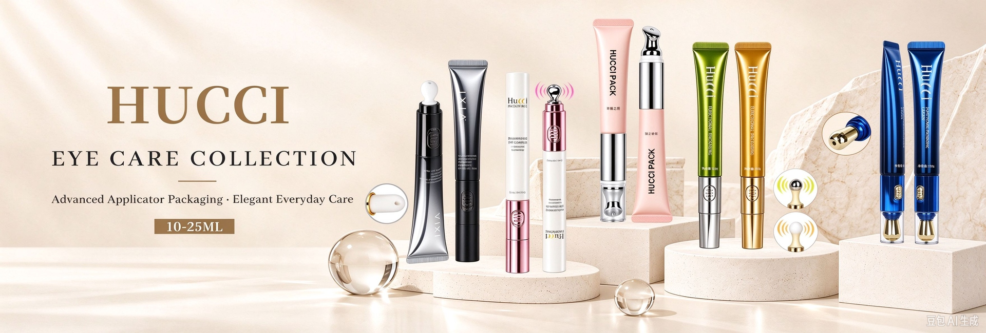 Massage Tube Collection | Precision Skincare Applicator Packaging