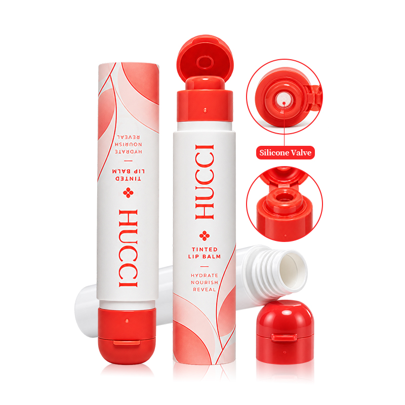 D19 10-25ml Skincare Packaging Tube PE Cosmetic Tube with Controlled Dispensing Silicone Valve and PP Cap